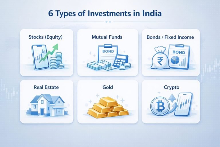 types of investments in India chart