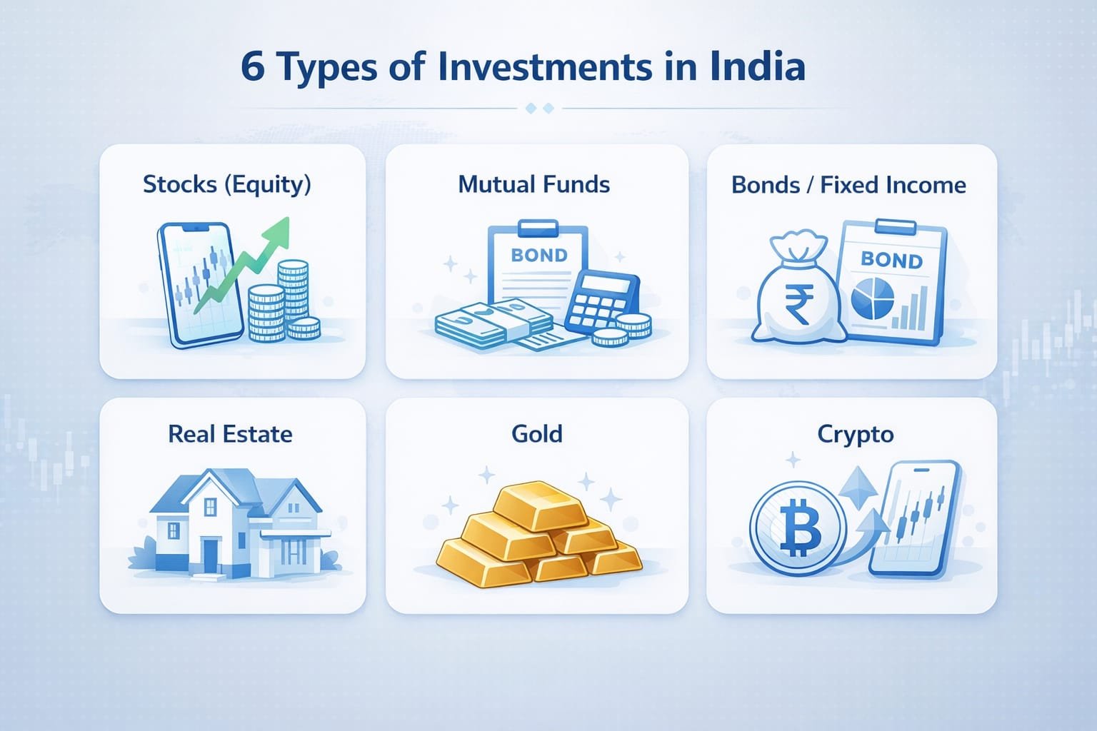 types of investments in India chart